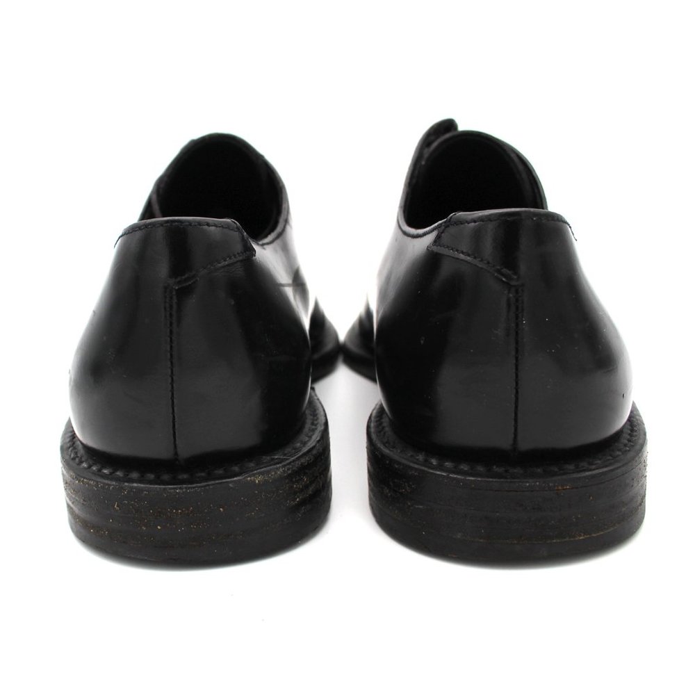 Gucci Black Smooth Leather Lace Tie Derby Dress Shoes Almond Toe 42.5 US 9 1/2 - Picture 5 of 6